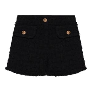 'Button-Embellished Tweed' Shorts für Damen