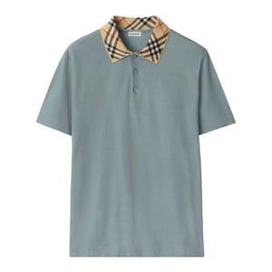 'Checked-Collar' Polohemd für Herren
