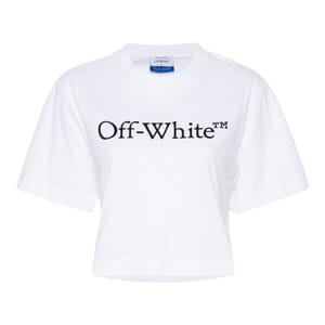 'Logo-Print' Crop T-shirt für Damen