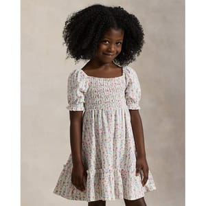 'Floral Smocked' Kleid für kleinkind & kleine Mädchen