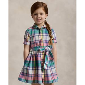 'Plaid Madras' Hemdkleid für kleinkind & kleine Mädchen