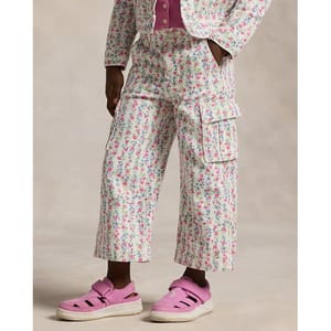 'Floral Wide-Leg' Cargo-Hose für kleinkind & kleine Mädchen